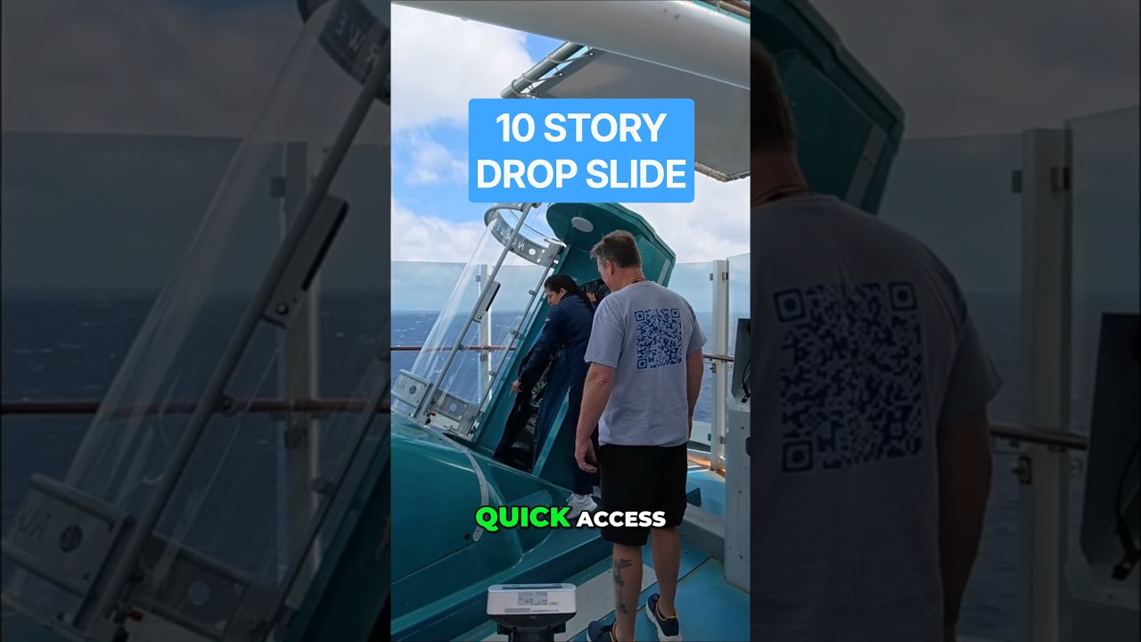 10 Story Drop on a Cruise Ship #ncl #norwegian #aqua  #drop #slide #fall #cruise #cruiseship