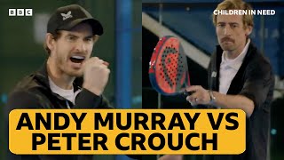 Peter Crouch vs Andy Murray in a game of tennis like no other | BBC Children in Need 2020