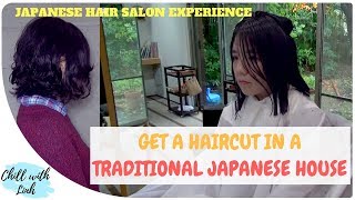 Japanese Hair Salon Getting a Perm in Traditional Japanese House