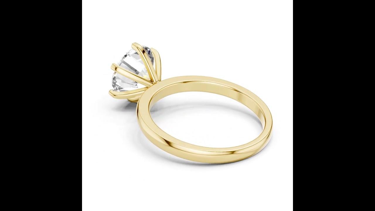 Classic 6-Prong Round Diamond Solitaire Ring