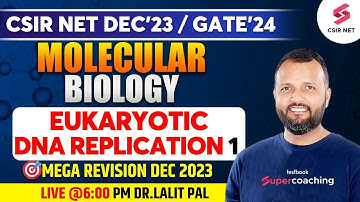 CSIR NET Dec 2023 | GATE 2024 | Molecular biology Eukaryotic DNA Replication 1 | Dr. Lalit Pal