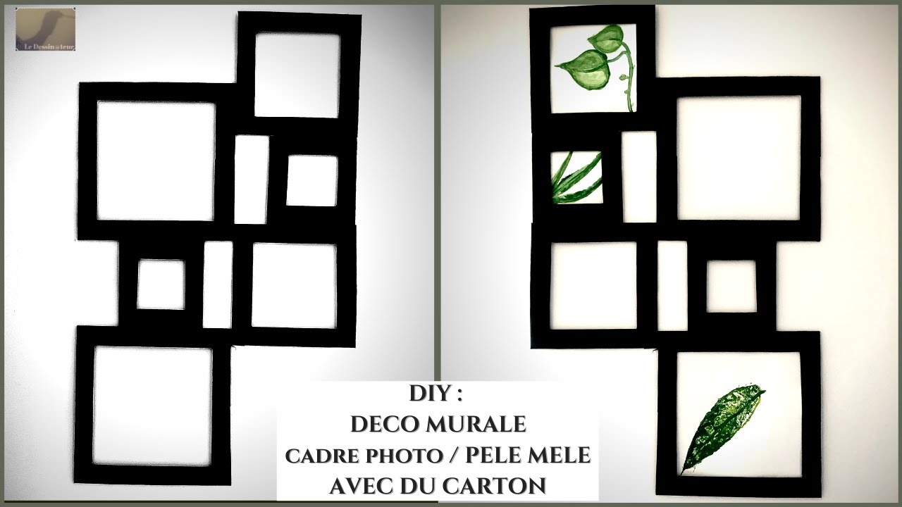 DIY: WALL DECO / PELE MELE PHOTO FRAMES WITH CARDBOARD 