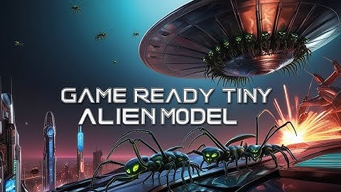 tiny alien game ready 3d model
