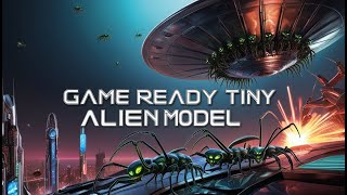 tiny alien game ready 3d model