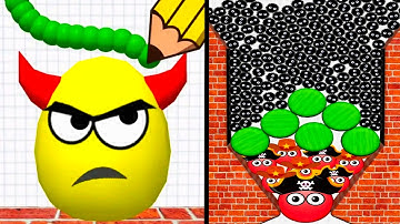 Draw To Smash vs Hide Ball - All Levels Gameplay (Android,iOS)