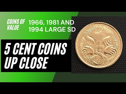 5c Large SD 1994, 1981 - 3 Mints, 1966 - 2 Mints. Coins Of Value - Five Cent Coins