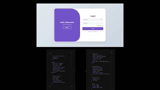 Smooth Sliding Login & Registration Form using #shorts #yputubeshorts #youtubegrowth