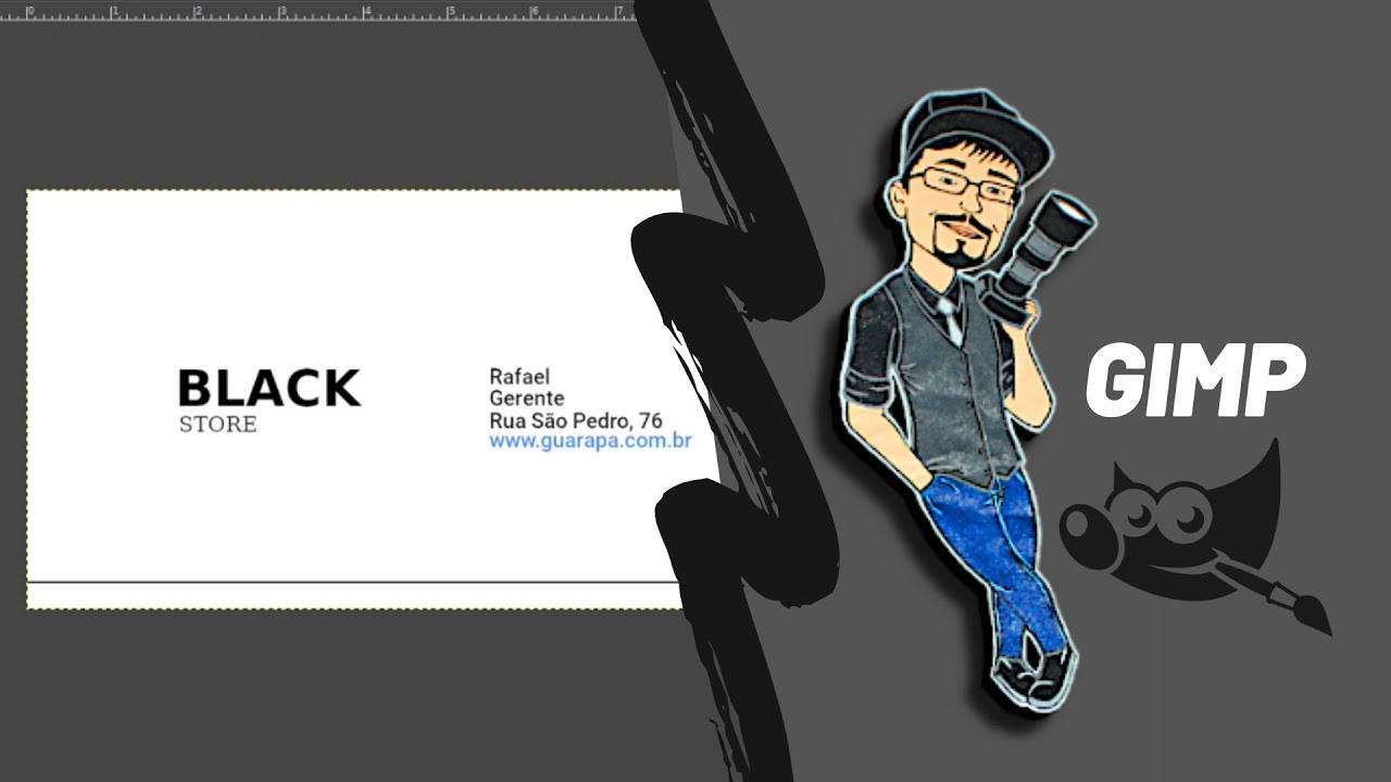 GIMP TEM COMO CRIAR CARTÃO DE VISITA?