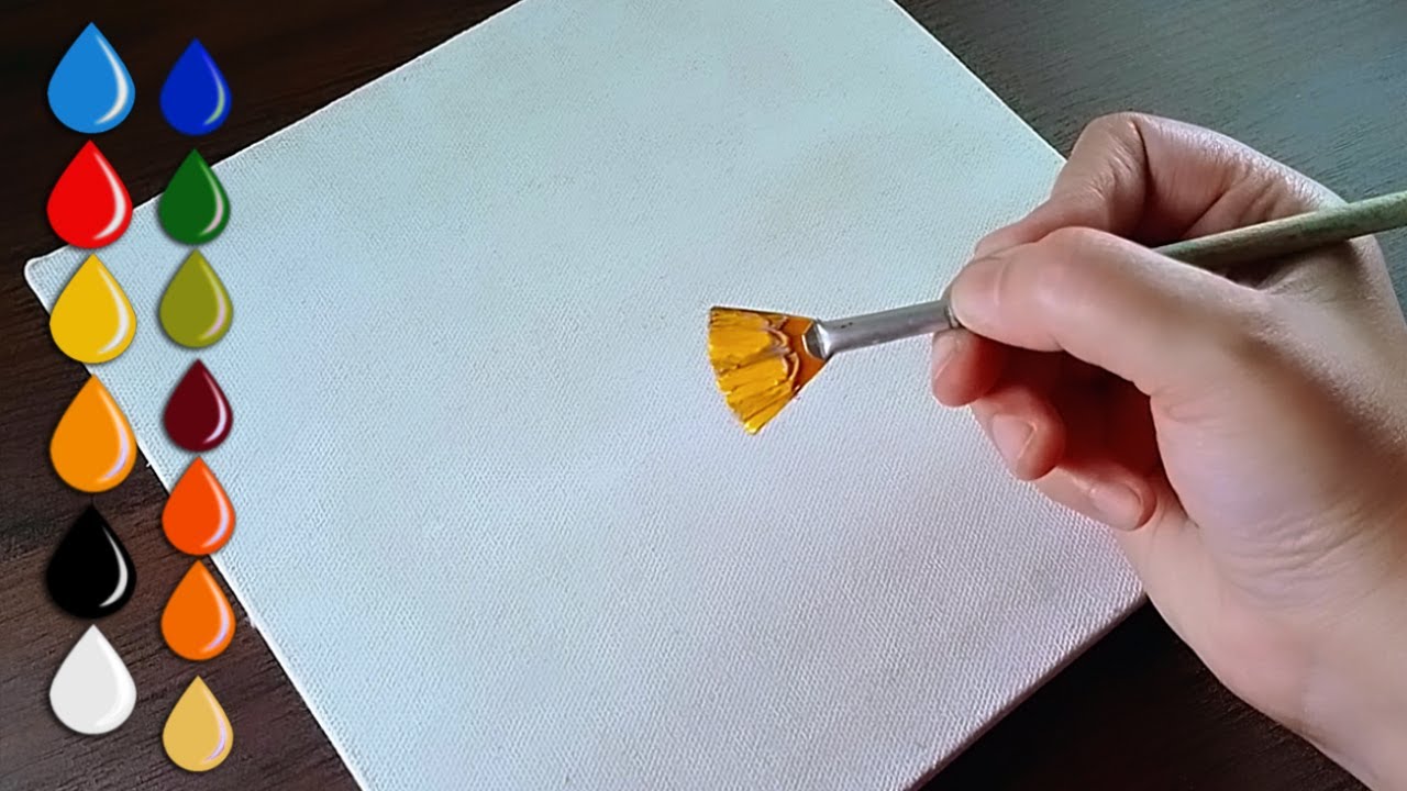 How to paint 🍁 Autumn Forest / Acrylic Painting for Beginners #63 - YouTube