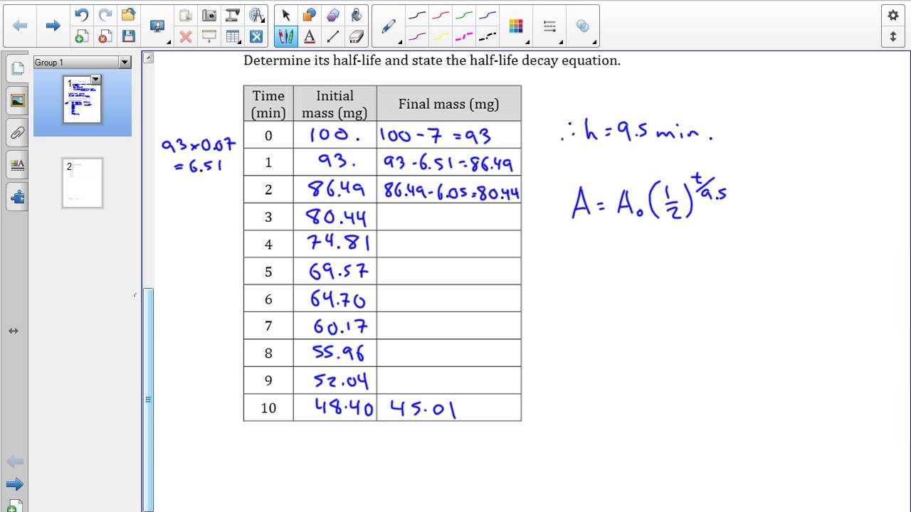 SPH3U 7.3 Half-life