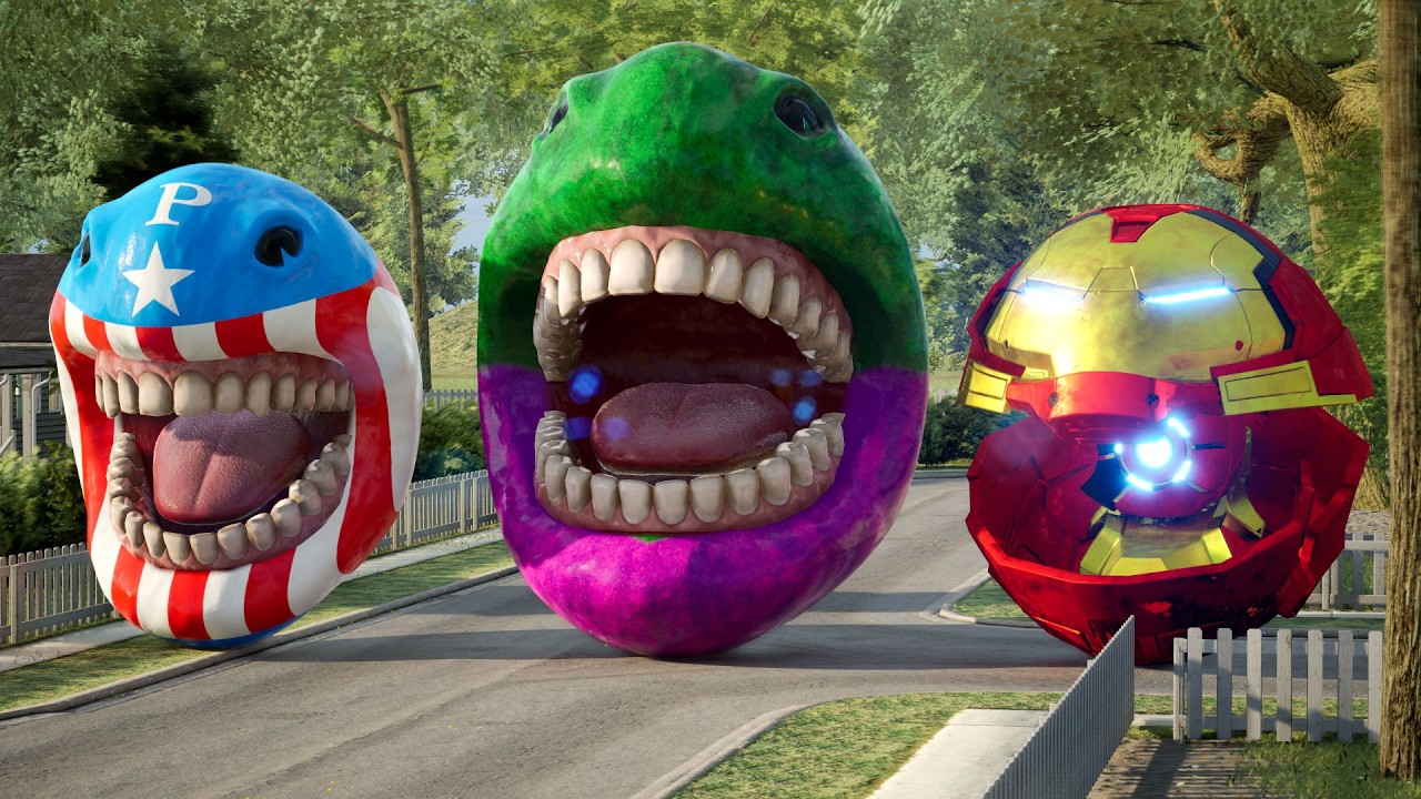 Pacman Avengers Full Version - Captain America Ironman Hulk and Thanos