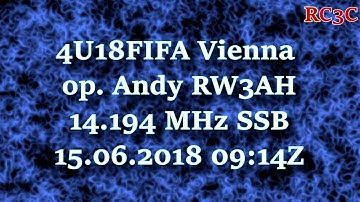 1-HOUR OF SIGNAL 4U18FIFA on 14.194 MHz SSB [OP. RW3AH] - WebSDR SWL