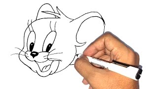 تعلم الرسم | كيف ترسم الفأر جيري من كارتون توم و جيري خطوة بخطوة