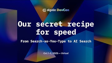 Ons geheime recept voor snelheid: van zoeken terwijl u typt naar AI-zoeken - Xavier Roche