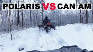 2023 Polaris Sportsman XP 1000 vs Can Am Outlander XT 1000 2023 Off Road Snow Run