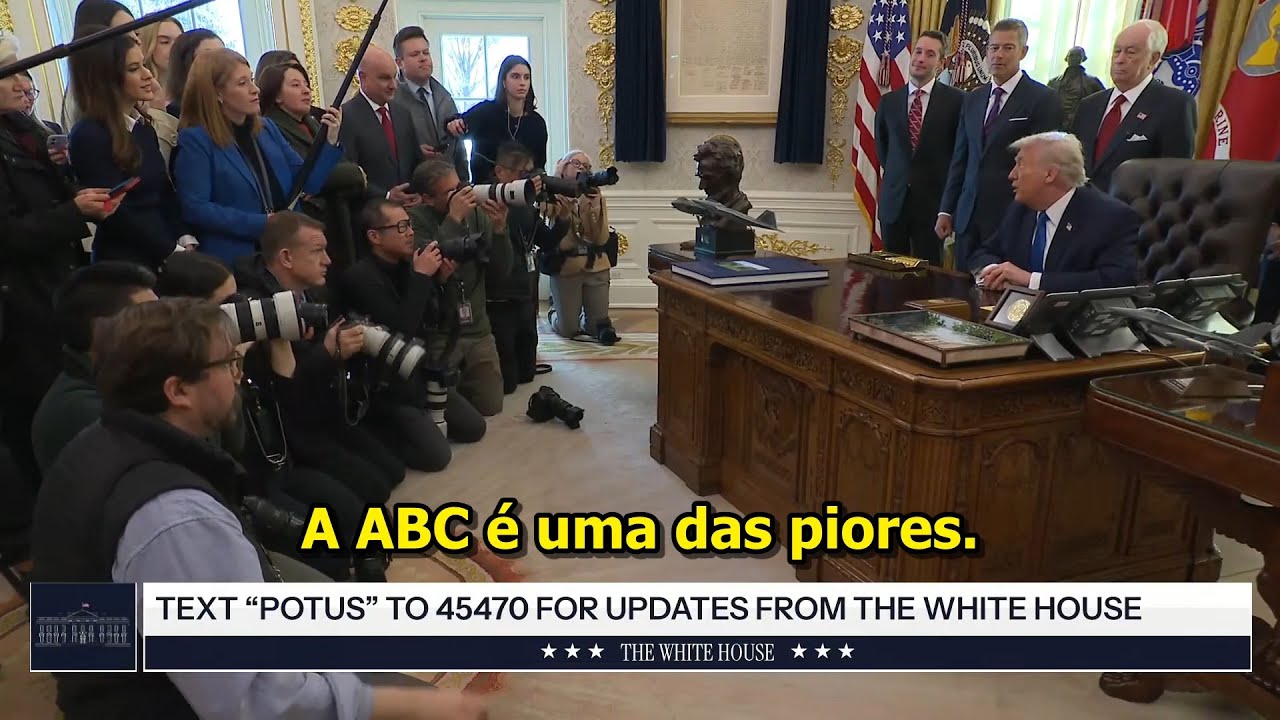 Trump responde jornalista: "Você é uma pessoa muito barulhenta."