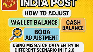 HOW TO ADJUST WALLET ,CASH BALANCE ,AND BODA MISMATCH DATA ENTRY IN DIFFERENT SCENARIO IN IT 2.0|
