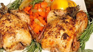 Roasted Cornish Hens with Root Vegetables  Perfect Dinner Recipe! | AnitaCooks.com