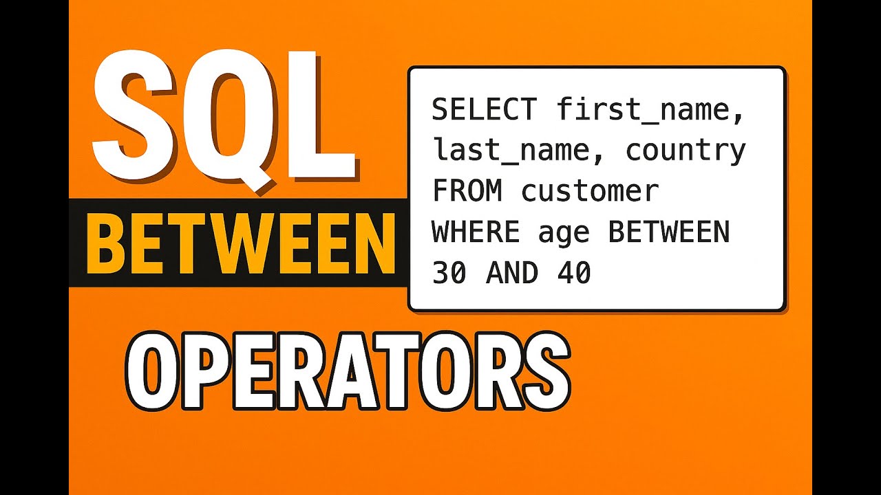Master SQL BETWEEN & IN Operators | Filter Data Like a Pro! - YouTube