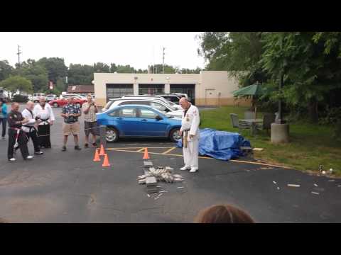 Epic cement block breaking and explosion!