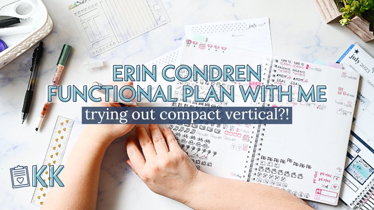 Erin Condren Functional Plan with Me Simple Monthly Planner and Compact ...