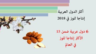 أكثر الدول العربية إنتاجا للوز في 2018، الترتيب العالمي لأكثر الدول انتاجا للوز