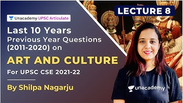 Last 10 Years PYQs on Art and Culture | UPSC CSE 2021-22 | By Shilpa | L8