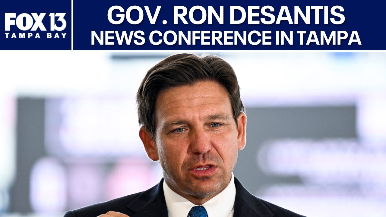 Live: Gov. Ron DeSantis news conference at Tampa International Airport ...