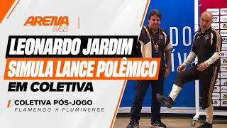 LEONARDO JARDIM SIMULA LANCE POLÊMICO EM COLETIVA APÓS FLAMENGO X FLUMINENSE!