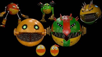 PACMAN AND ROBOT PACMAN VS MONSTER ROBOTS - Best Adventures in 2024