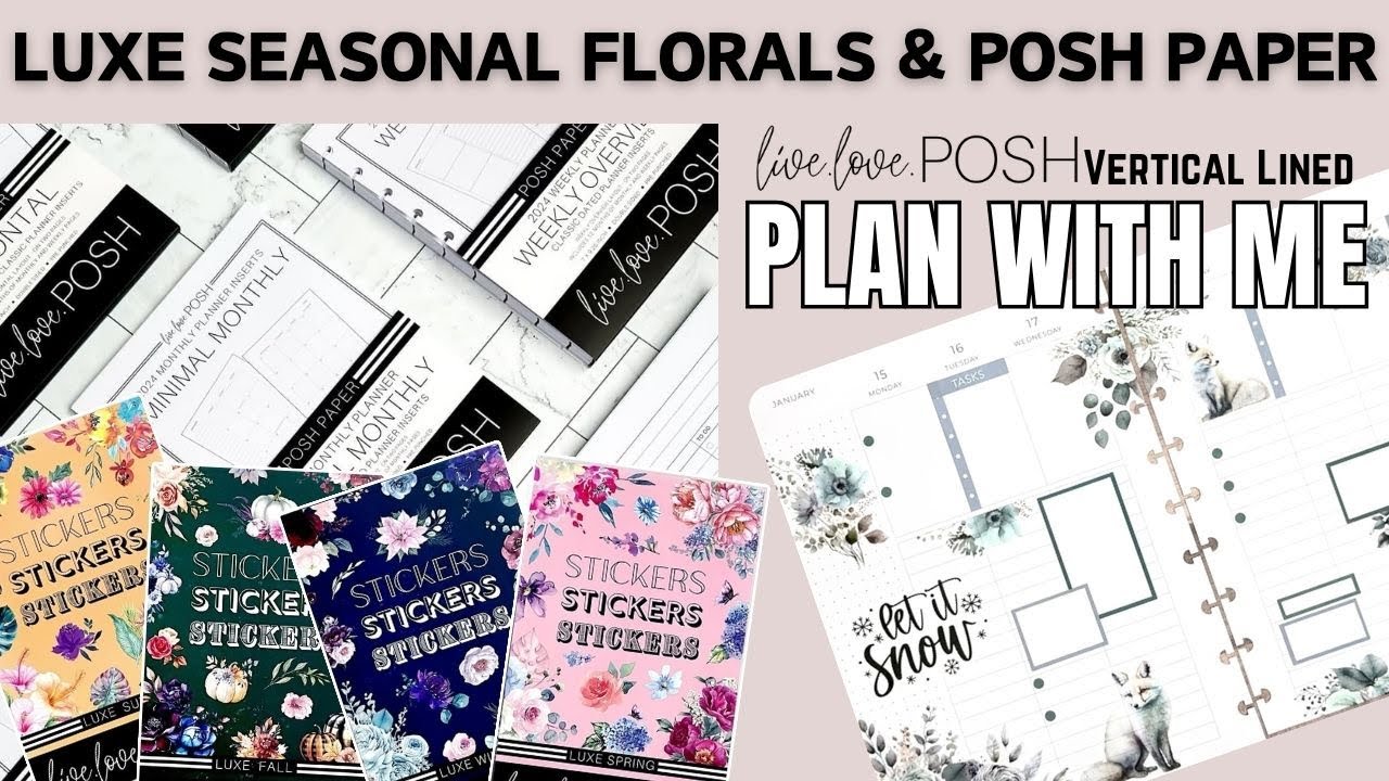 NEW RELEASE & PLAN WITH ME - CLASSIC VERTICAL LINED LIVE LOVE POSH DISC BOUND PLANNER - LUXE WINTER
