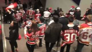 Montgomery H.S. Marching Band Drumline: 4/24/12 Devils vs. Panthers Postgame Victory Parade
