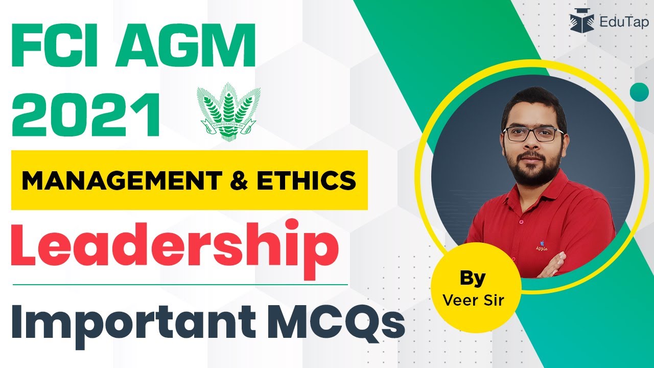 FCI AGM 2021 | Management & Ethics | Leadership | Important MCQ's