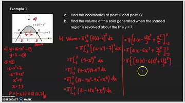 51th video: MAT183 - Application of Integration - Volume - Disk Method - Example 1