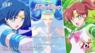 Sailor Moon Cosmos La Película - Sailor Mercury \u0026 Jupiter VS Aluminum Siren | Español Latino [HD]