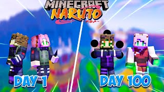 I Survived 100 Days in Naruto Anime Mod With My GIRLFRIEND! Hardcore Minecraft