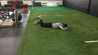 SL Hinge - Banded Prone Hamstring Curl ISO