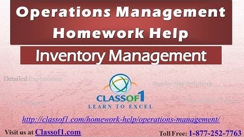 Just-in-case Inventory Management : Operations Management Assignment Help by Classof1.com