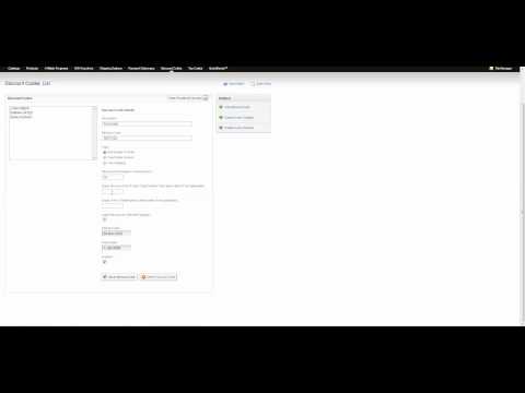 Creating discount codes in Adobe Business Catalyst