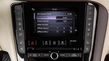 2021 INFINITI QX50 - Setting the Clock