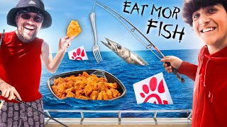 Fishing for CHICKEN? FV Family goes Deep Sea + ChickFilA Food Game