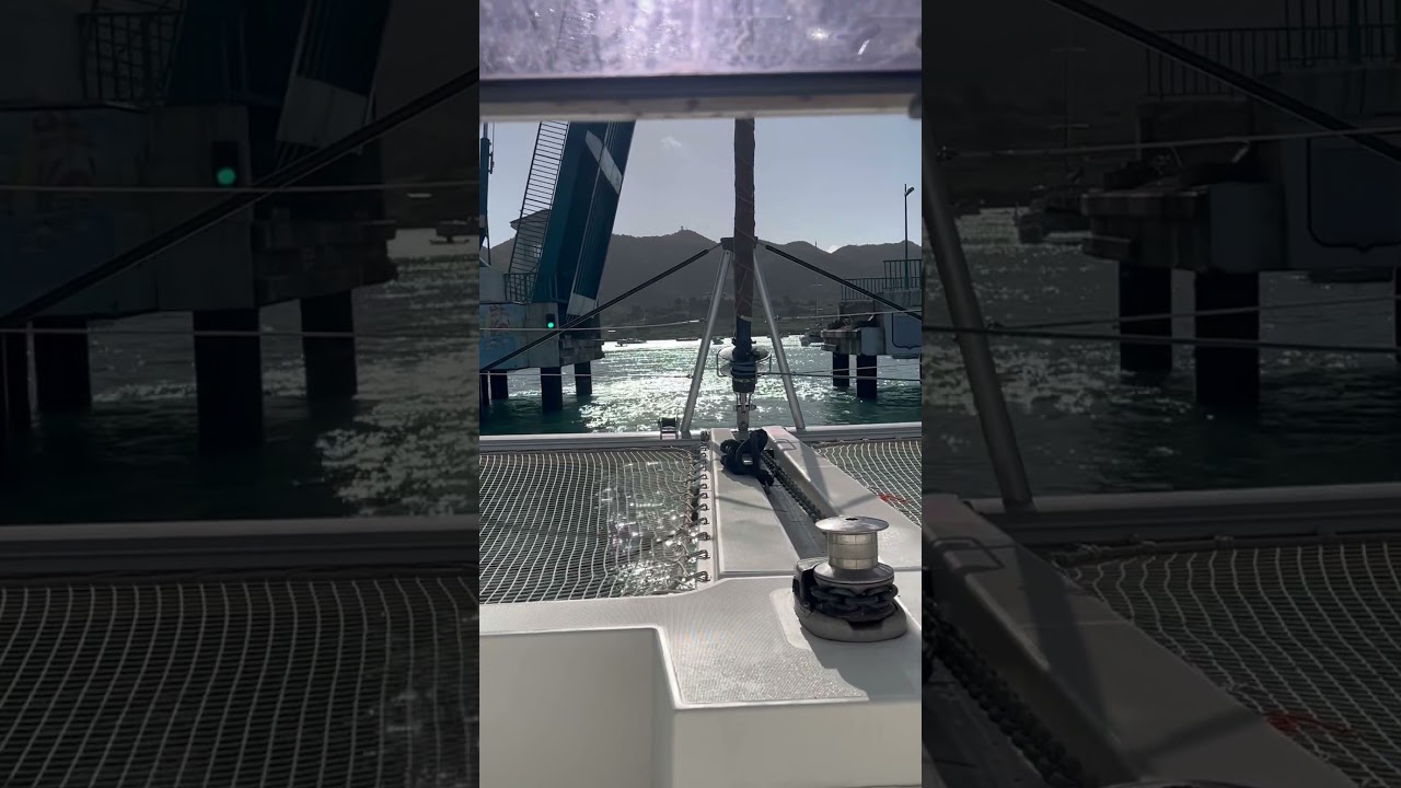 We Didn’t Think We’d Fit Through This Bridge 😳 #boatlife #sailingfamily