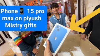 iPhone 15 pro max on piyush Mistry box 🎁 #souravjoshivlogs piyush#viral #piyushjoshigaming#goviral