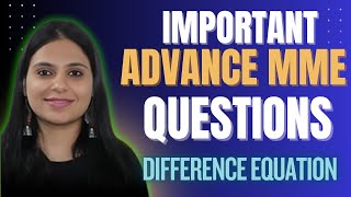 SEM 3 Eco(H) Advance MME | VVI IMP QUESTIONS | DIFFERENCE EQUATION | CUET PG ECONOMICS PREPARATION