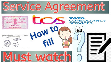 How to fill Service Agreement form || TCS || Complete process