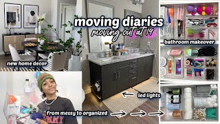 bathroom makeover | cleaning and organizing my messy bathroom | living alone at 19 | LexiVee