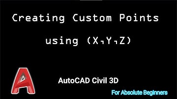 How to create Arbitrary or Manual points on AutoCAD Civil 3D using coordinates |Geomatic Engineering
