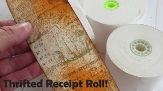 Thrifted Receipt Roll - Make your own Snippet Roll with Stamps- using GLOBLELAND MUSHROOM Stamp Set!
