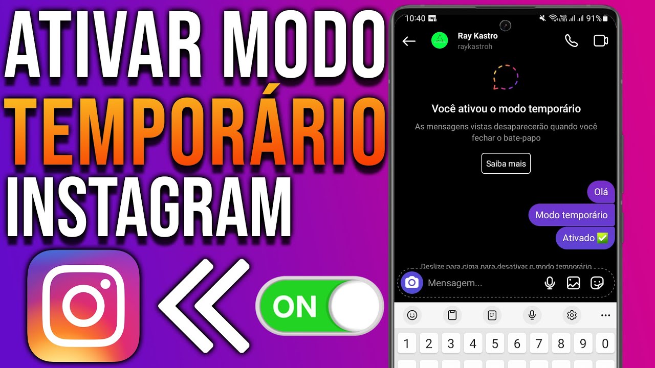 Como ativar o modo temporário no Instagram (2025) - YouTube