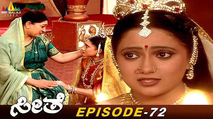 Sita's Taking Care of Kausalya as Mother | Seethe Kannada Bhakti Serial Episode:72 -Sri Balaji Video